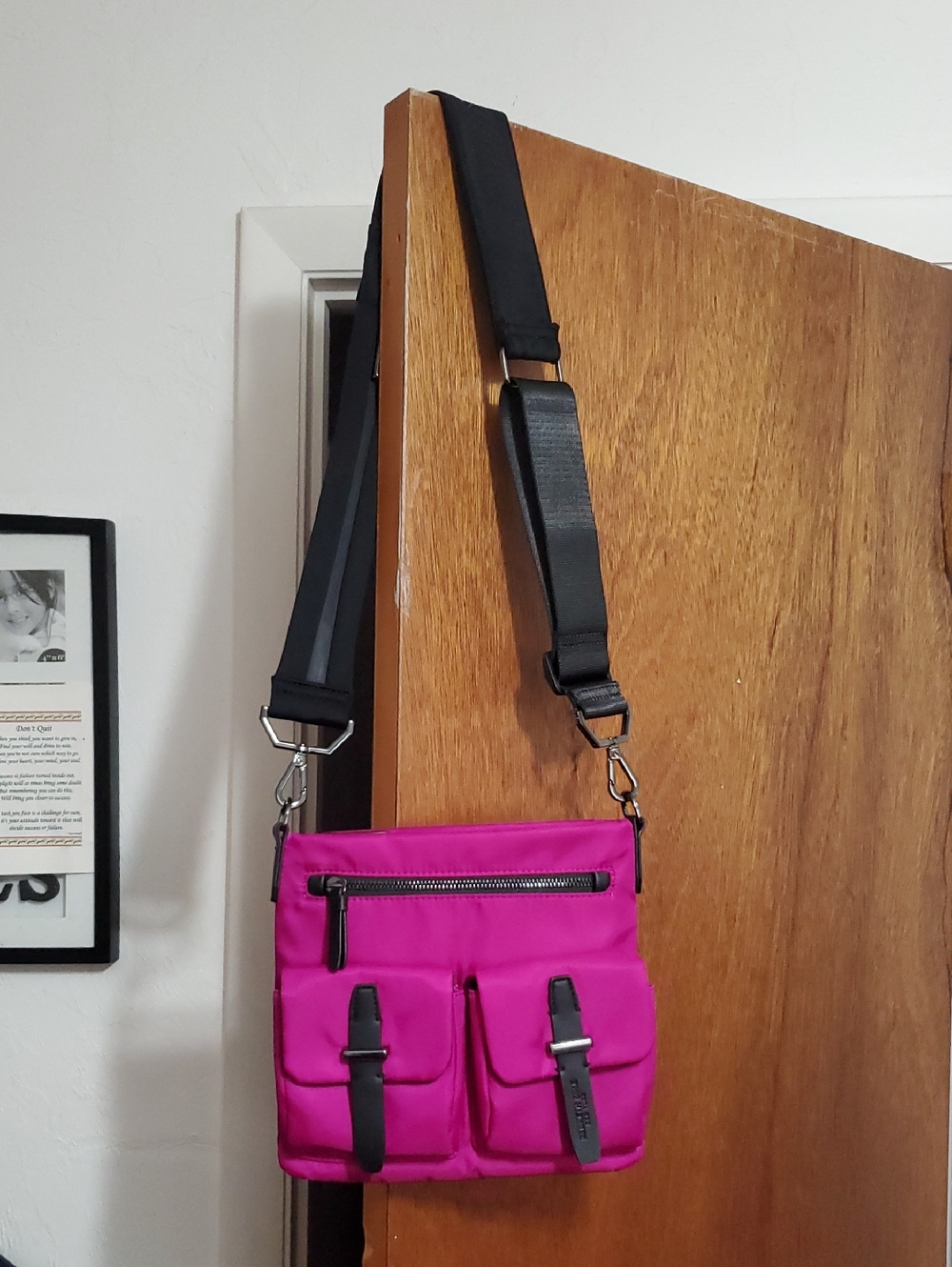 Kenneth Cole Vesey Fuchsia Pink Crossbody Bag